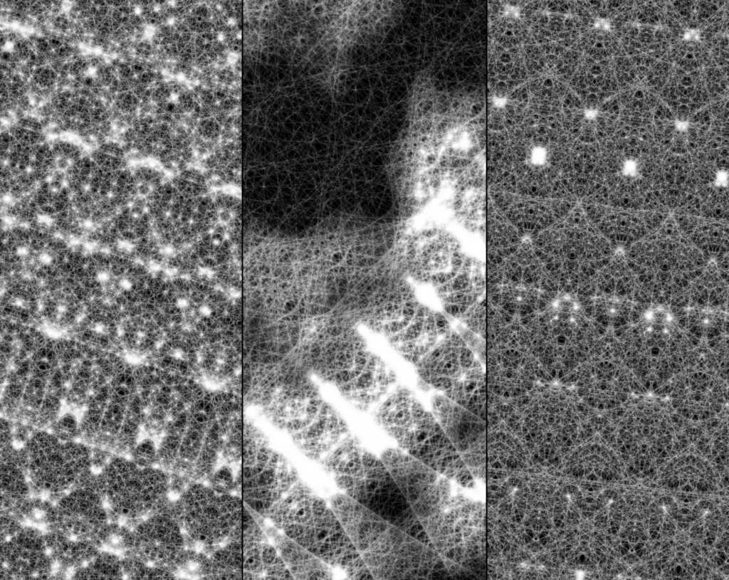 Mystic Rose Deep Field Triptych