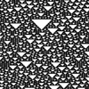 Black and white square image of a class 3 cellular automaton pattern, for my talk "The Unexpected Nature of Numbers" at Alt.terrain, Santa Fe, 8–9 Feb 2005